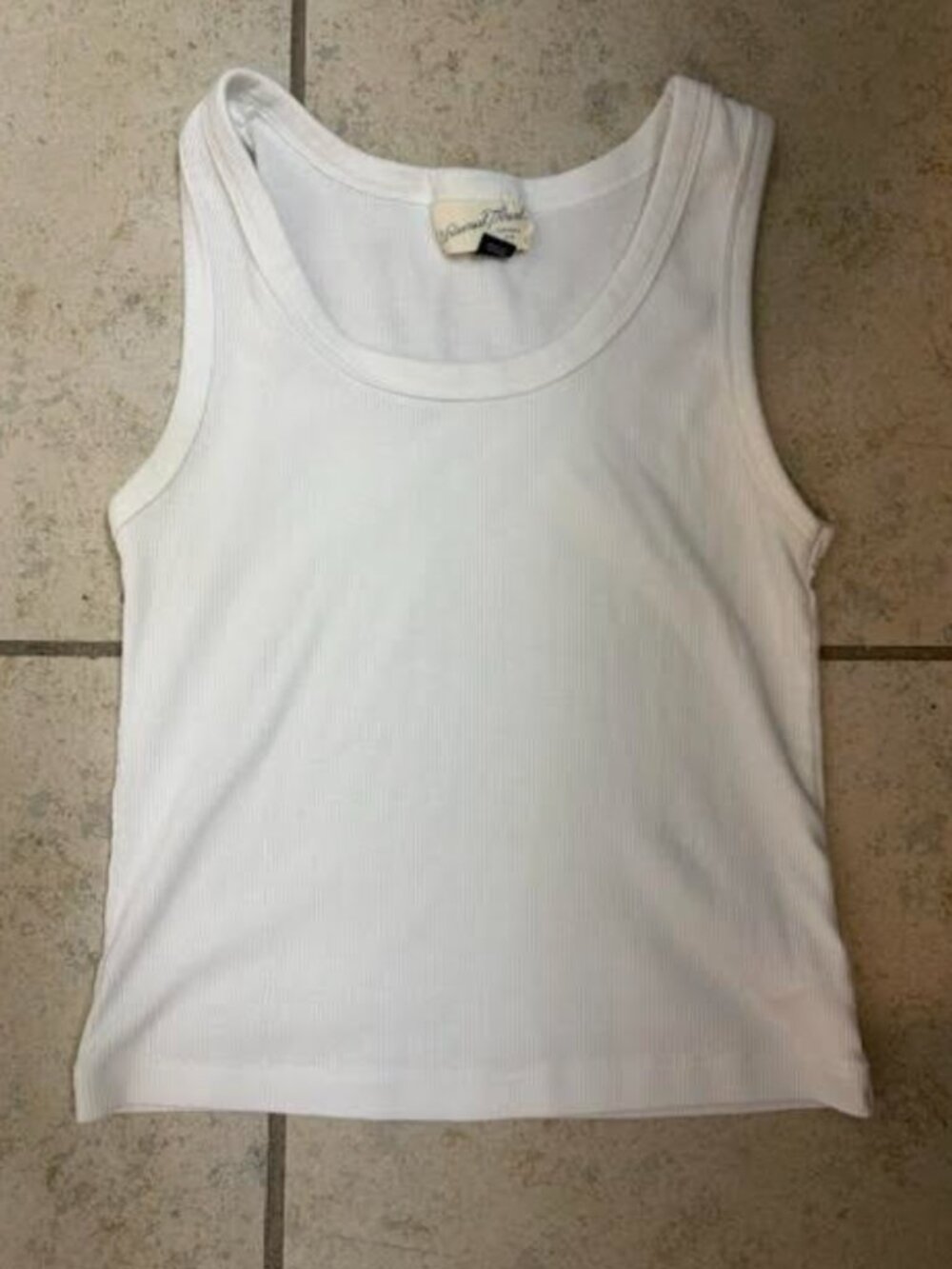 UNIVERSAL THREAD 2 x Women's Tank Top Small White Black Sleeveless Ribbed - Picture 3 of 4